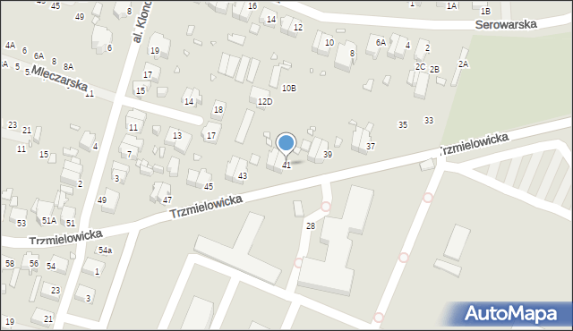 Wrocław, Trzmielowicka, 41, mapa Wrocławia
