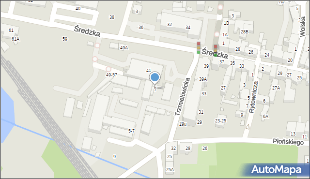 Wrocław, Trzmielowicka, 7, mapa Wrocławia