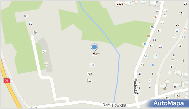 Wrocław, Trzmielowicka, 71d, mapa Wrocławia