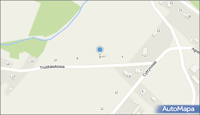 Wymysły, Truskawkowa, 6, mapa Wymysły