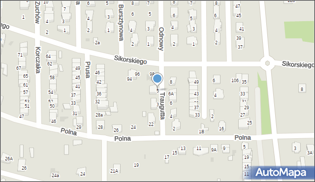 Wyszków, Traugutta Romualda, gen., 5, mapa Wyszków