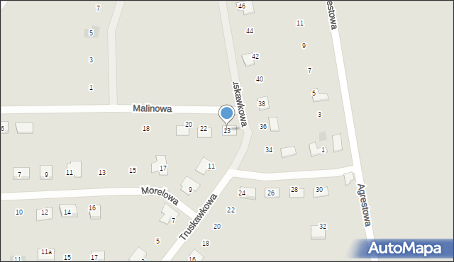 Ząbkowice Śląskie, Truskawkowa, 13, mapa Ząbkowice Śląskie