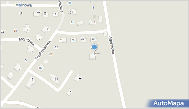 Ząbkowice Śląskie, Truskawkowa, 32, mapa Ząbkowice Śląskie