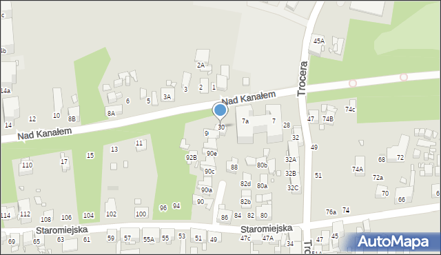 Zabrze, Trocera Dionizego, 30, mapa Zabrza