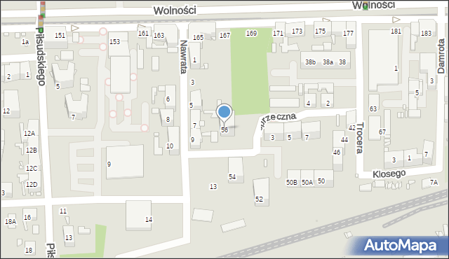 Zabrze, Trocera Dionizego, 56, mapa Zabrza