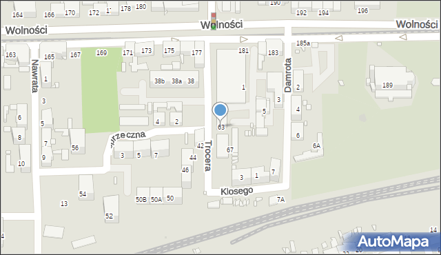 Zabrze, Trocera Dionizego, 63, mapa Zabrza