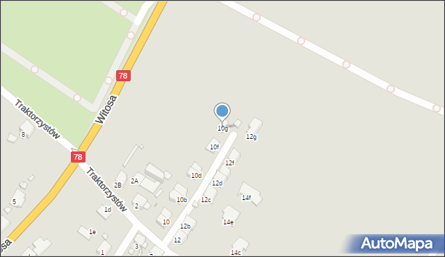 Zabrze, Traktorzystów, 10g, mapa Zabrza