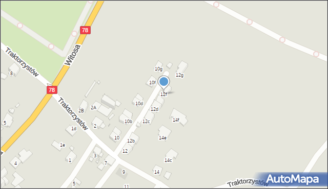 Zabrze, Traktorzystów, 12f, mapa Zabrza