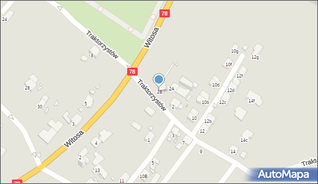 Zabrze, Traktorzystów, 2B, mapa Zabrza