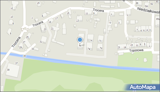 Zabrze, Trocera Dionizego, 7h, mapa Zabrza