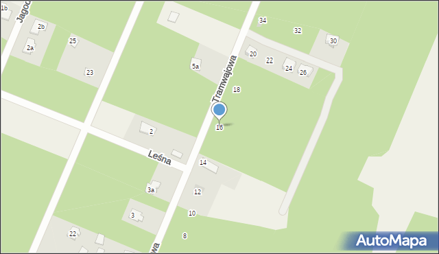 Zagościniec, Tramwajowa, 16, mapa Zagościniec