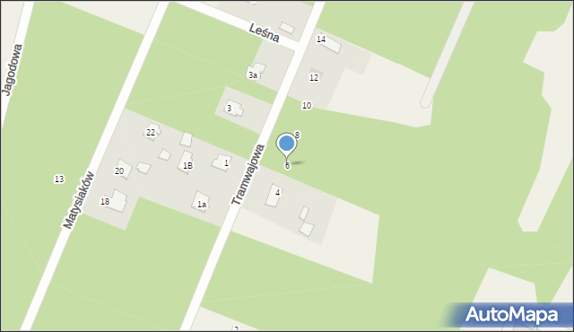 Zagościniec, Tramwajowa, 6, mapa Zagościniec