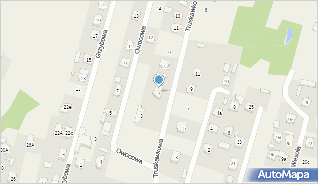 Zagościniec, Truskawkowa, 5, mapa Zagościniec