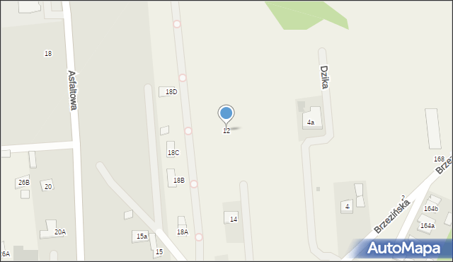 Zakręt, Trakt Brzeski, 12, mapa Zakręt