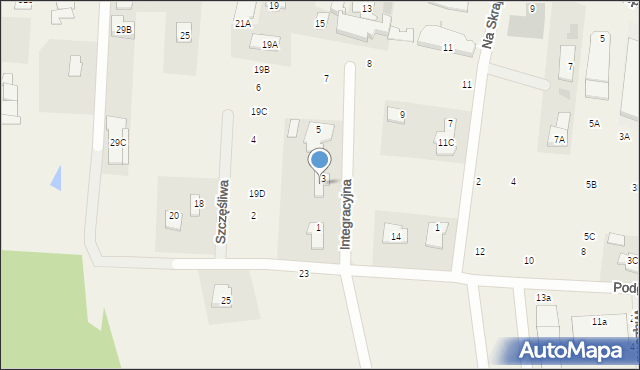 Zakręt, Trakt Brzeski, 15C, mapa Zakręt