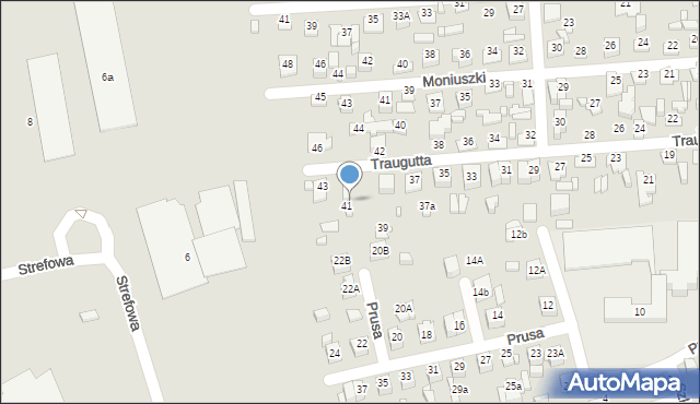 Zamość, Traugutta Romualda, gen., 41A, mapa Zamościa