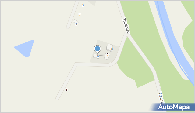 Zamość, Trzciniec, 6, mapa Zamościa