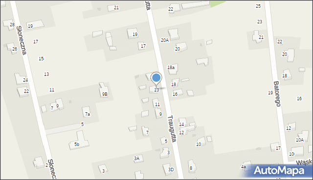 Zbrosławice, Traugutta Romualda, gen., 13, mapa Zbrosławice