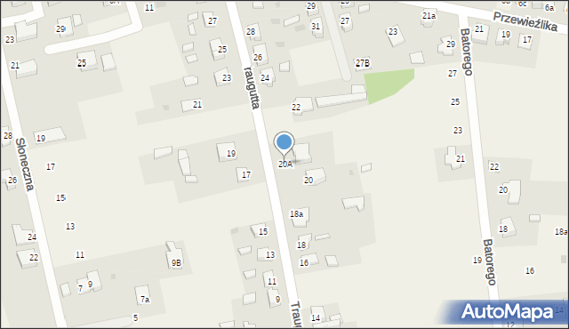 Zbrosławice, Traugutta Romualda, gen., 20A, mapa Zbrosławice