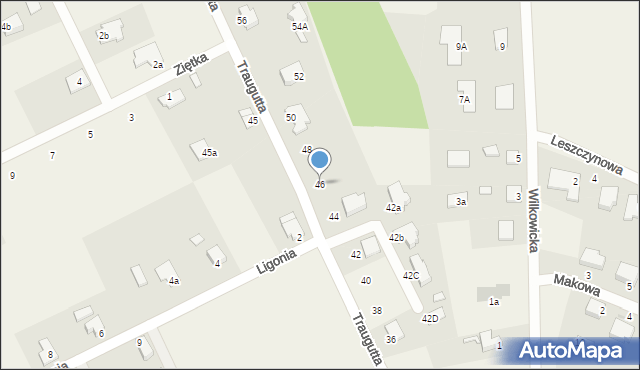 Zbrosławice, Traugutta Romualda, gen., 46, mapa Zbrosławice