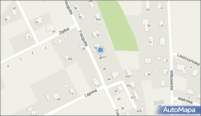 Zbrosławice, Traugutta Romualda, gen., 48, mapa Zbrosławice