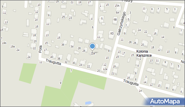 Zduńska Wola, Traugutta Romualda, gen., 22a, mapa Zduńska Wola