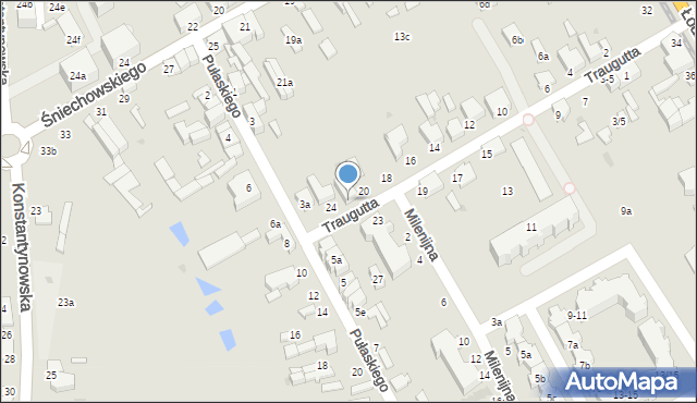 Zgierz, Traugutta Romualda, gen., 22, mapa Zgierz
