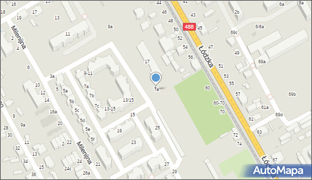 Zgierz, Traugutta Romualda, gen., 7a, mapa Zgierz