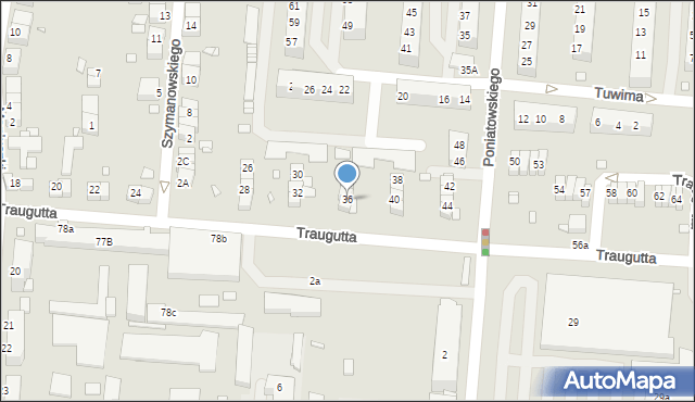Zgorzelec, Traugutta Romualda, gen., 36, mapa Zgorzelec