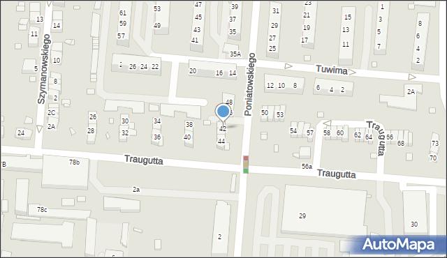 Zgorzelec, Traugutta Romualda, gen., 42, mapa Zgorzelec