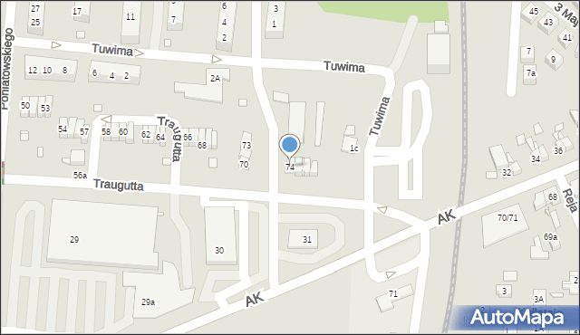 Zgorzelec, Traugutta Romualda, gen., 74, mapa Zgorzelec