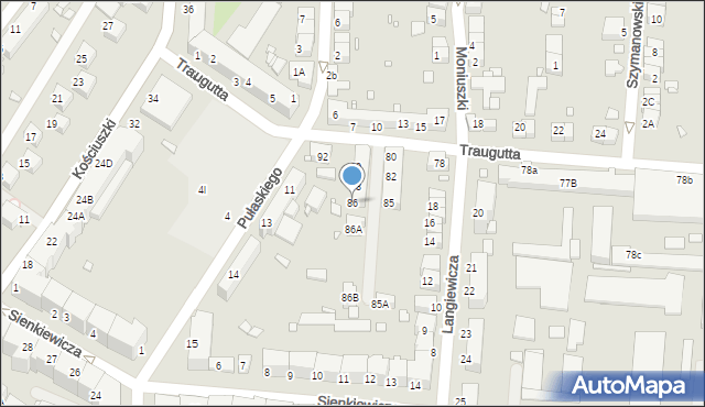 Zgorzelec, Traugutta Romualda, gen., 86, mapa Zgorzelec