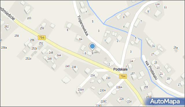 Zielonki, Trojanowicka, 4, mapa Zielonki