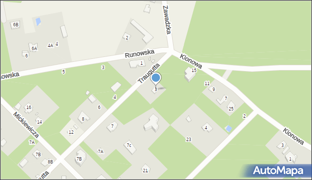 Złotokłos, Traugutta Romualda, gen., 3, mapa Złotokłos