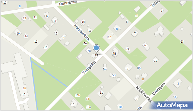 Złotokłos, Traugutta Romualda, gen., 8B, mapa Złotokłos