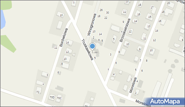 Żórawina, Truskawkowa, 7, mapa Żórawina