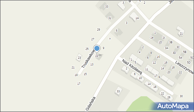 Żukczyn, Truskawkowa, 11, mapa Żukczyn