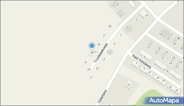 Żukczyn, Truskawkowa, 23, mapa Żukczyn
