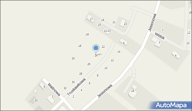 Żukczyn, Truskawkowa, 24, mapa Żukczyn