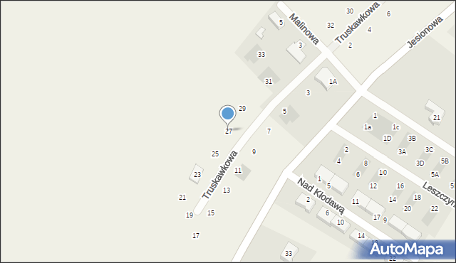 Żukczyn, Truskawkowa, 27, mapa Żukczyn