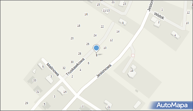 Żukczyn, Truskawkowa, 8, mapa Żukczyn