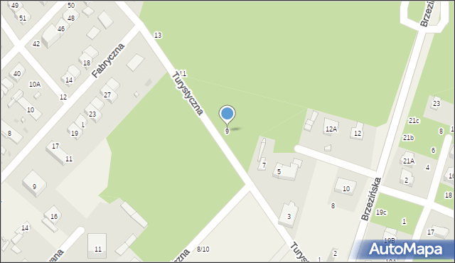 Andrespol, Turystyczna, 9, mapa Andrespol