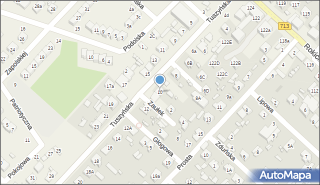 Andrespol, Tuszyńska, 10, mapa Andrespol