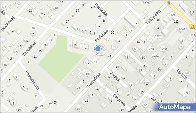 Andrespol, Tuszyńska, 15A, mapa Andrespol