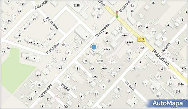 Andrespol, Tuszyńska, 6, mapa Andrespol