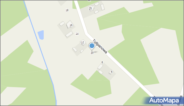 Antoniew, Tulipanowa, 10, mapa Antoniew