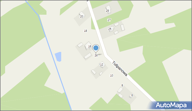 Antoniew, Tulipanowa, 14, mapa Antoniew