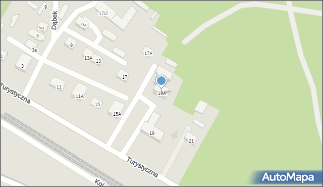 Augustów, Turystyczna, 19A, mapa Augustów