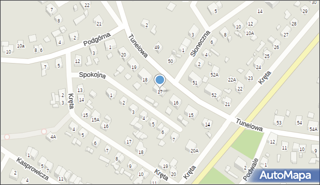 Barlinek, Tunelowa, 17, mapa Barlinek