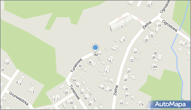 Barlinek, Tunelowa, 39a, mapa Barlinek